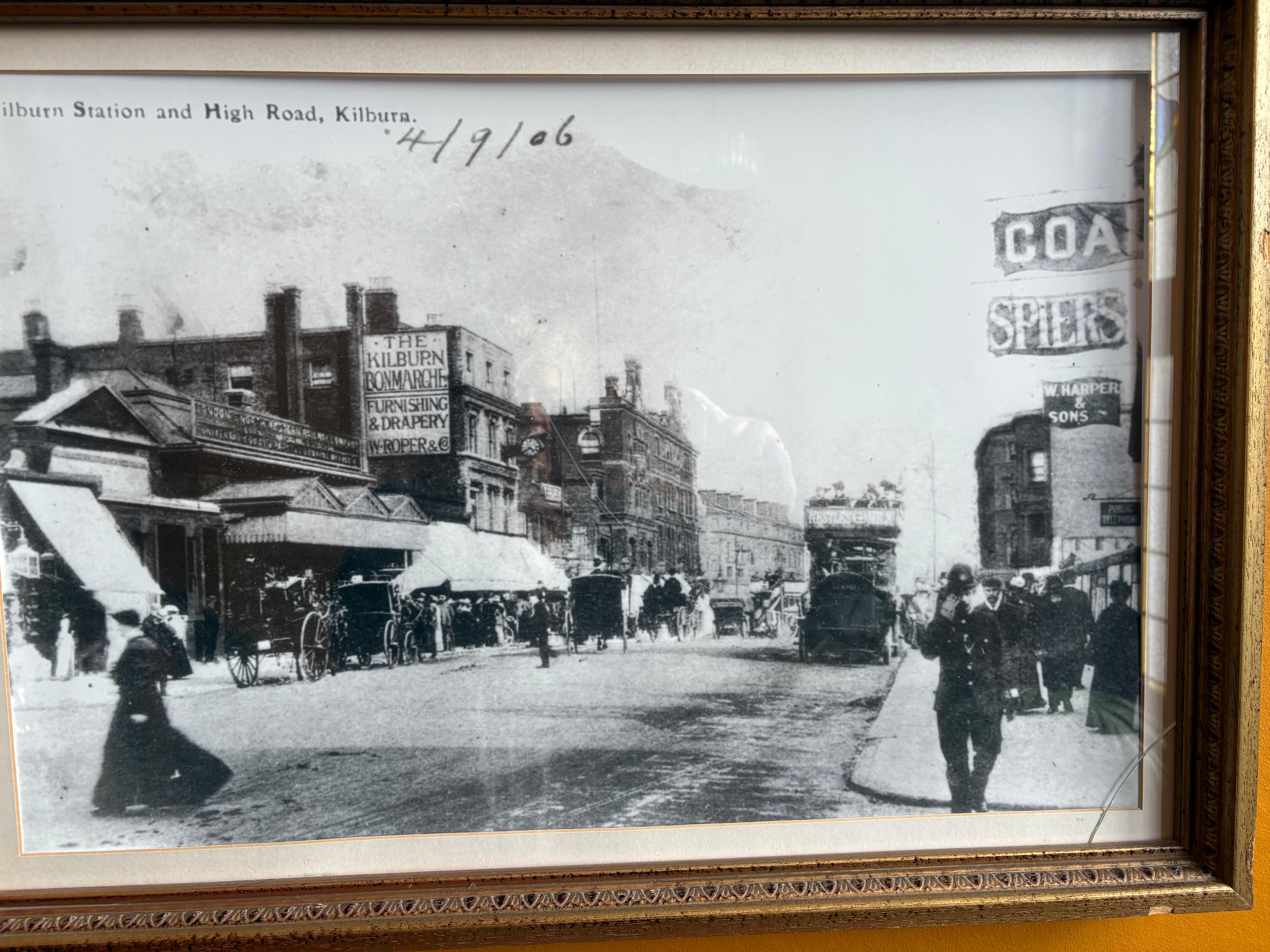 A couple of the old photos of the area that hang in the stairway. 