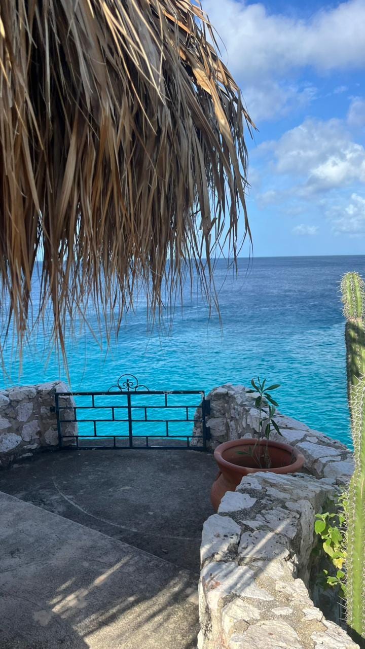 Puerta para saltar al mar. Solo para valientes.