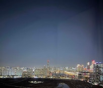 A view of the city from the room.