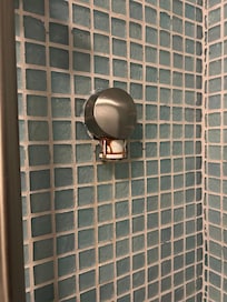 Guest hand held shower spray removed