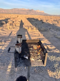 Each cabin has its own grill