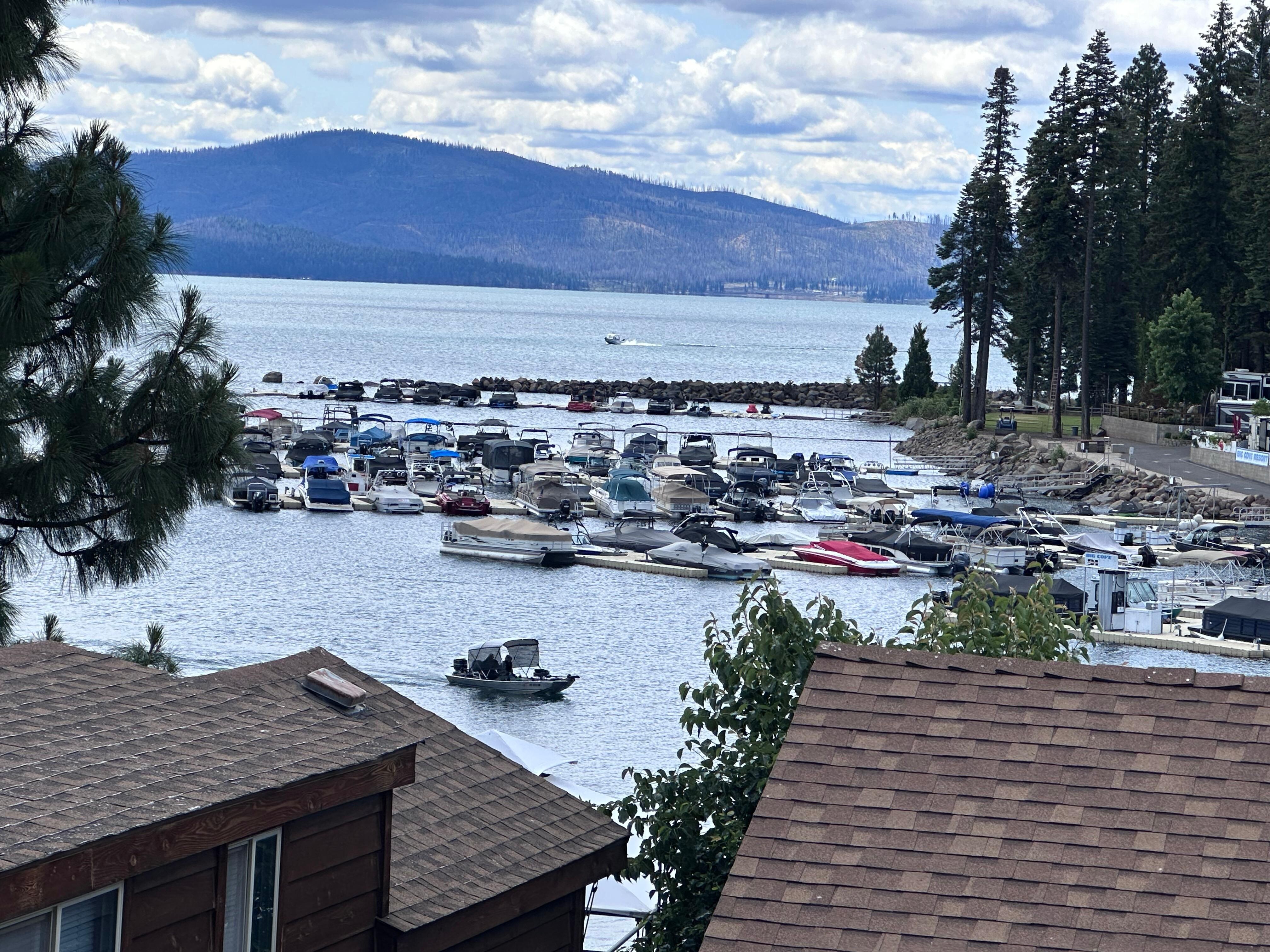 View of marina area from deck