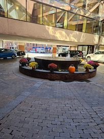 Pretty vallet area where the vallet people will ignore you and continue texting until you get their attention.