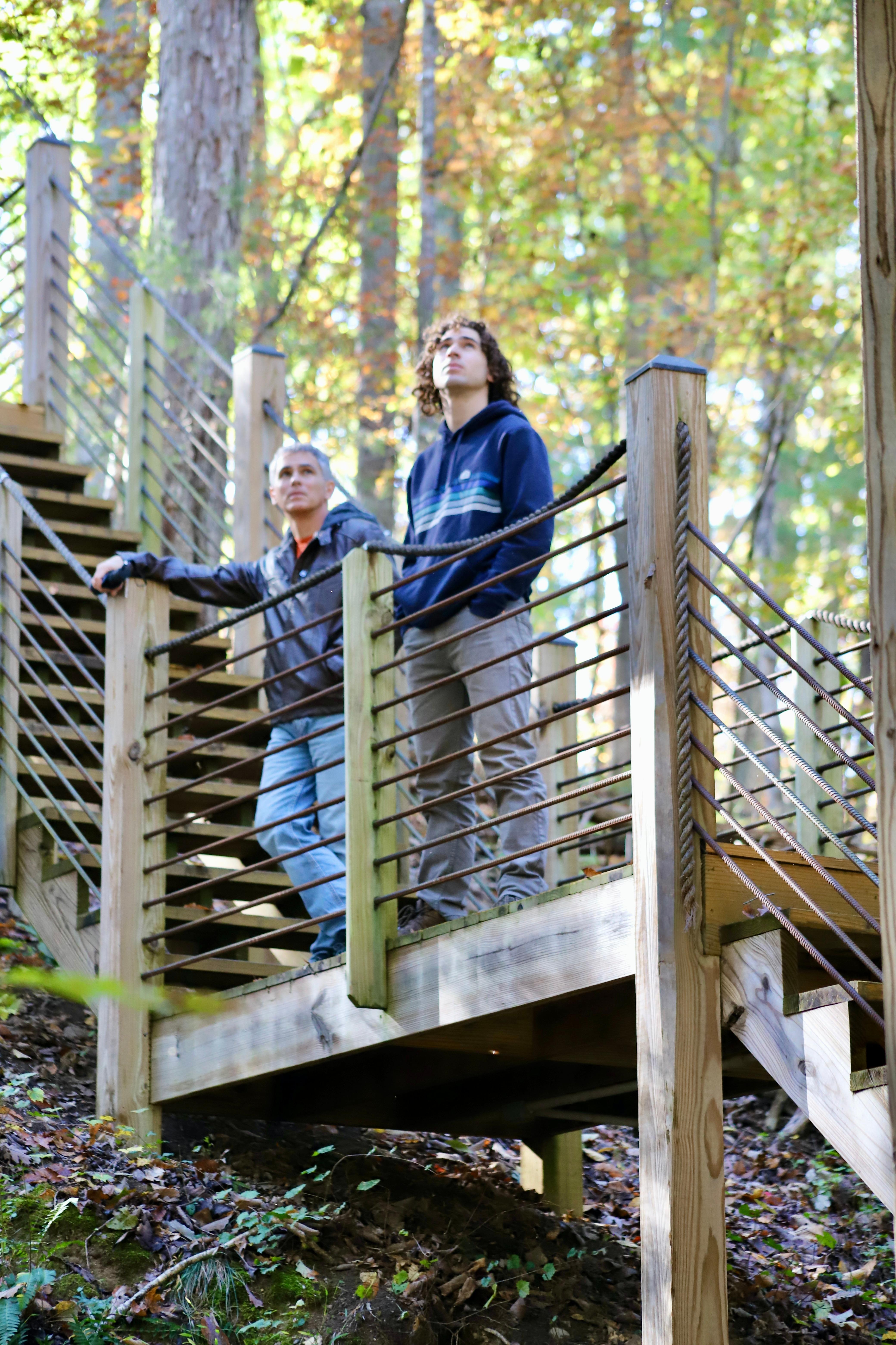 Such a cool set of steps down to the lake