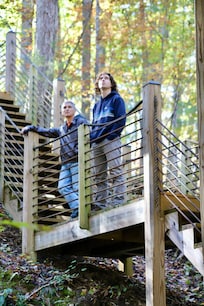 Such a cool set of steps down to the lake
