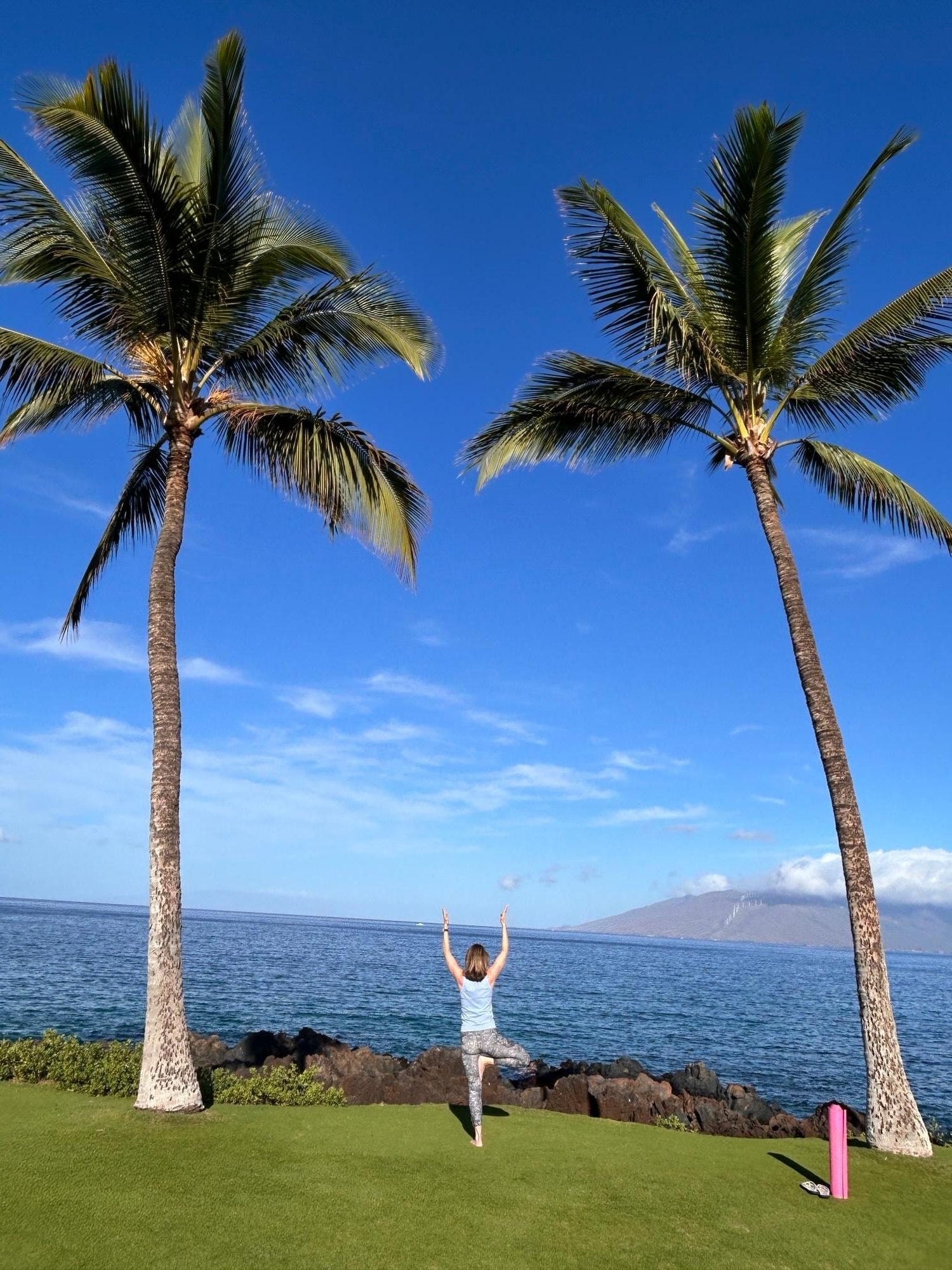 yoga at Kihei Surf