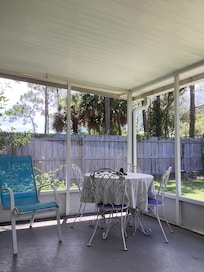 I loved the screened porch…we sat out there every evening with no bug issues!
