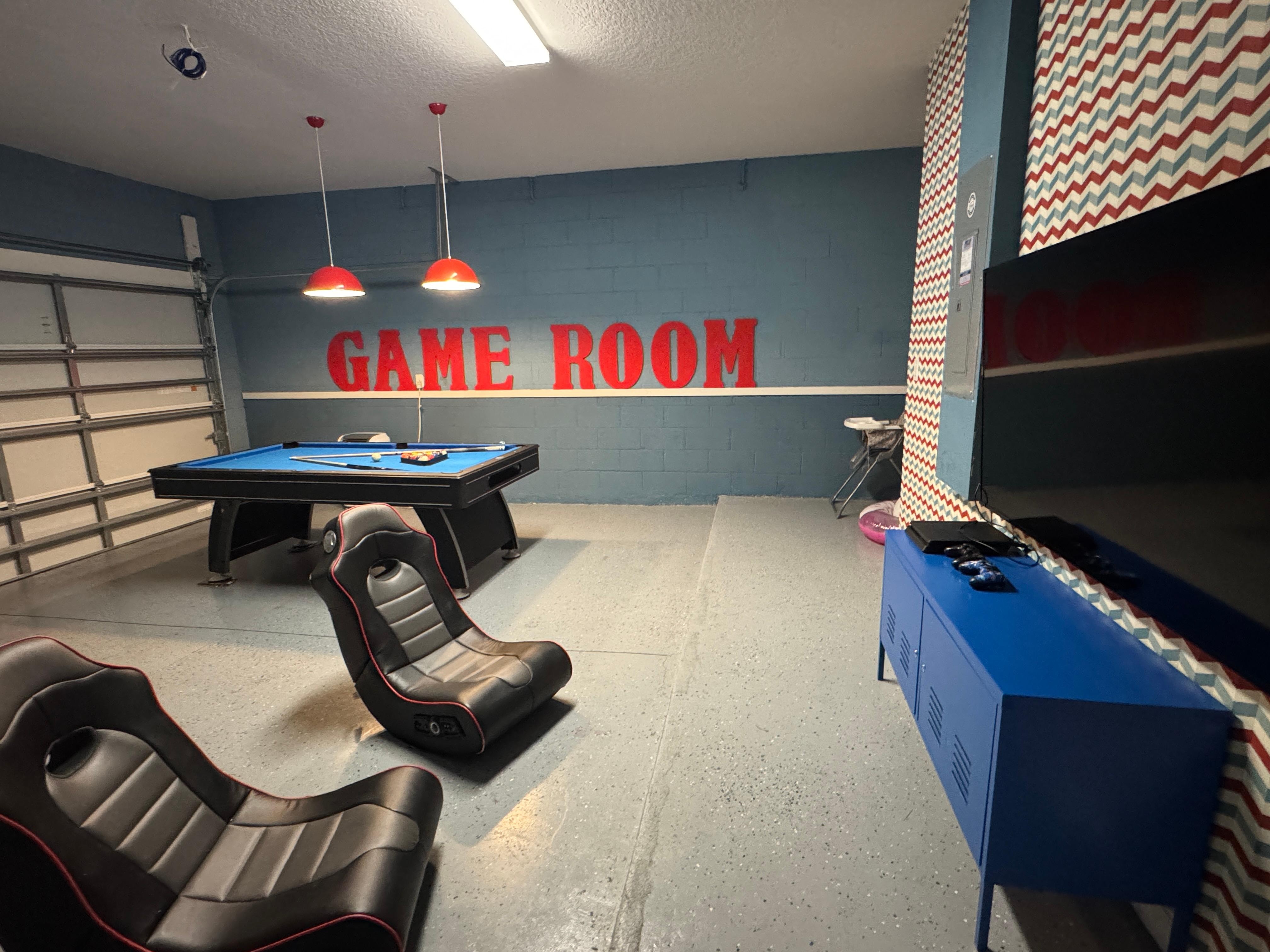 We didn't recall seeing a gameroom when booking the house, but it was a really great space!