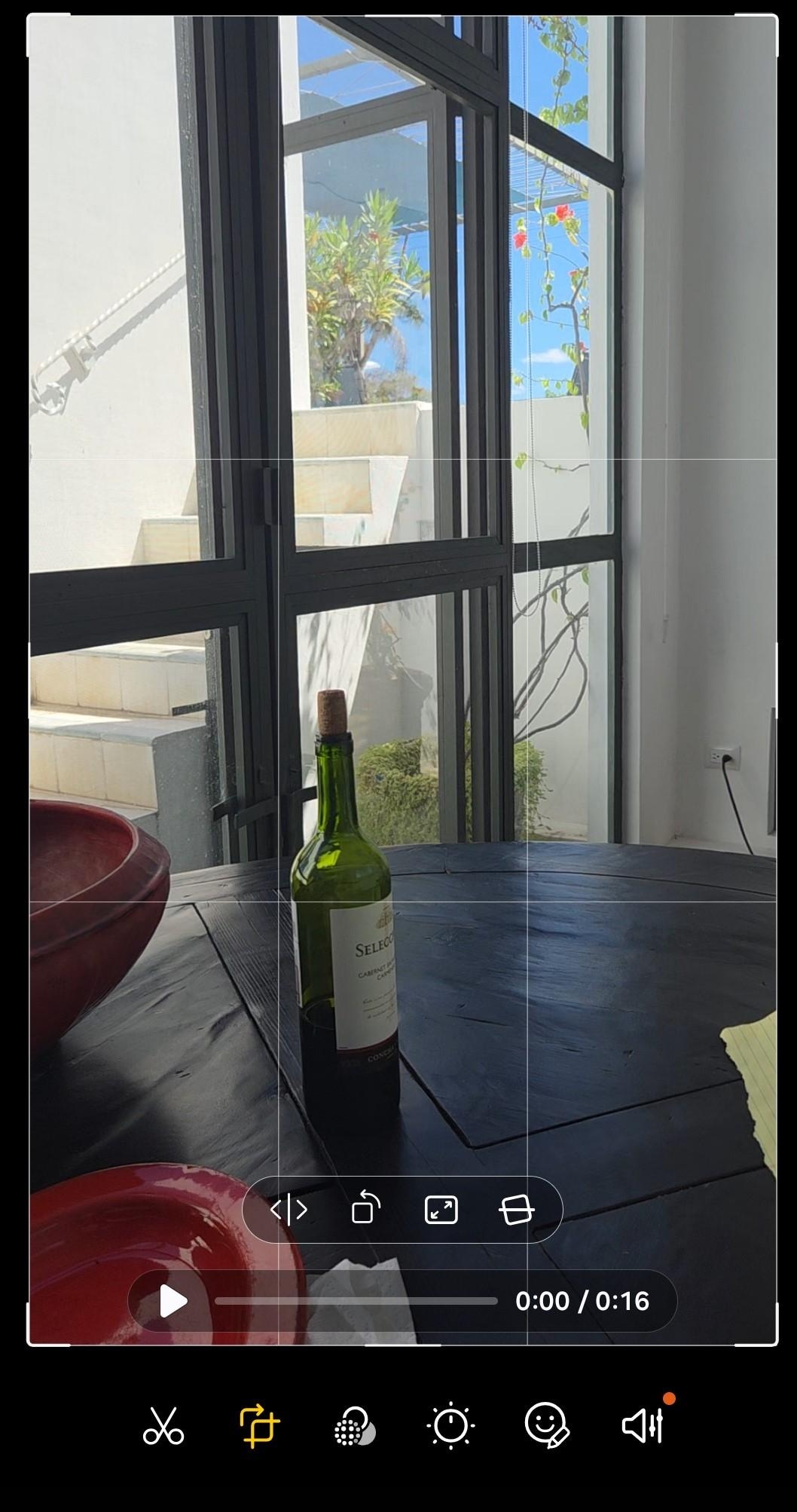 Upstairs dining table looking outside
