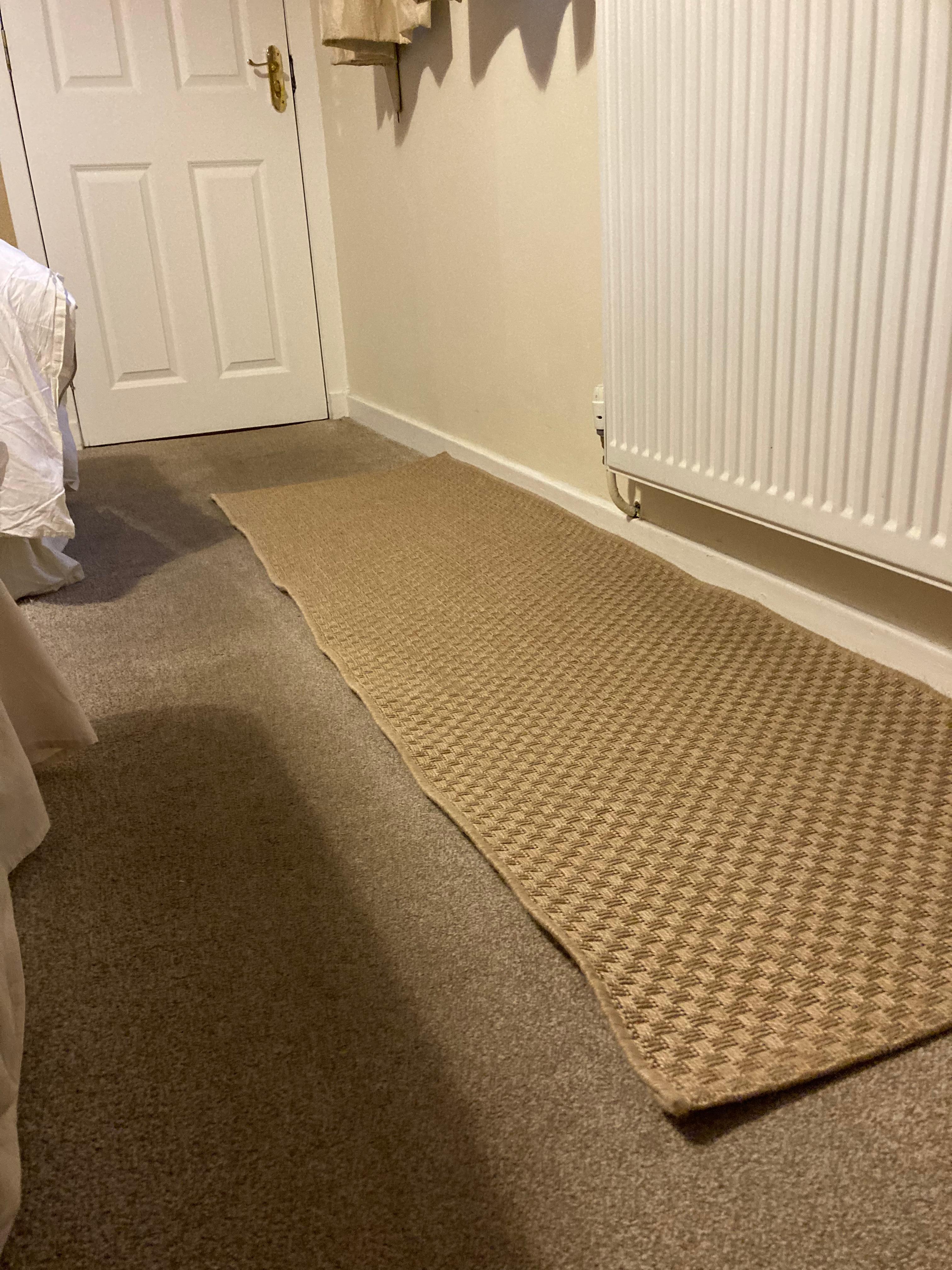 Carpet runner old not flat