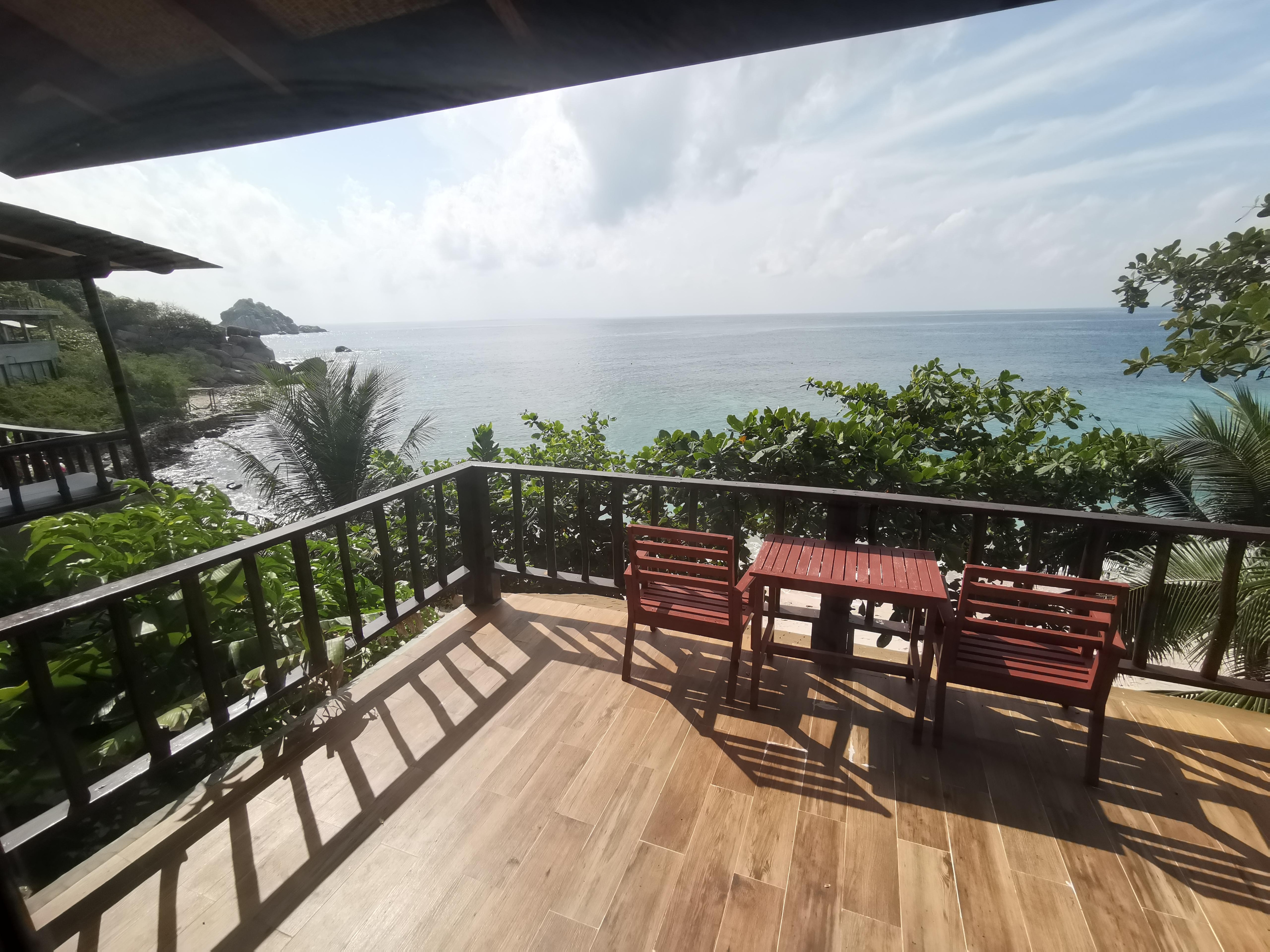 2 floor Beach front Delux villa terrace view