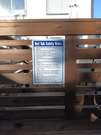 Hot tub rules but no hot tub