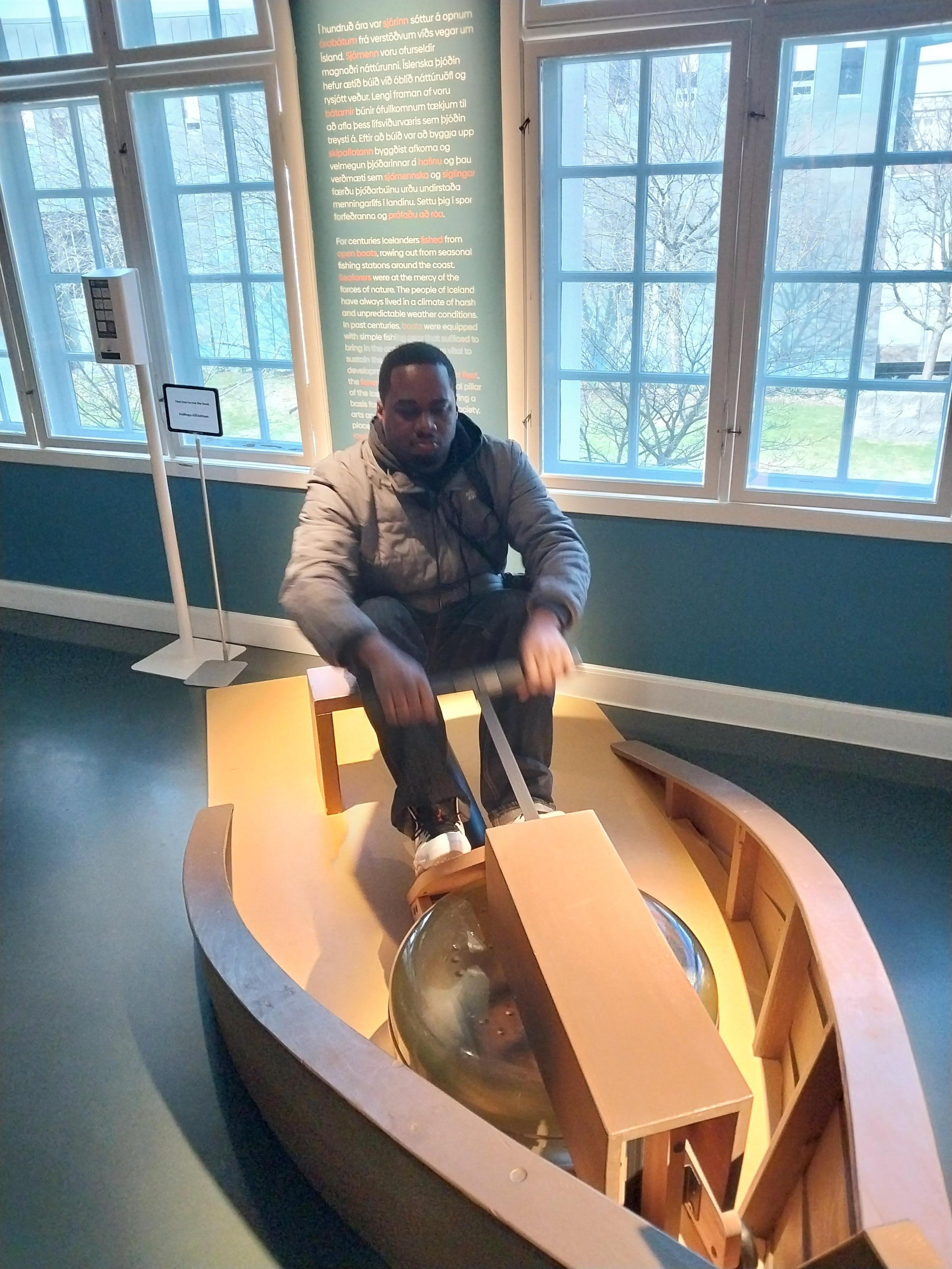 Having fun at the museum 