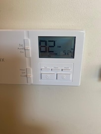 This picture shows INSIDE temp of 82.....was as high as 85. Try sleeping in that.