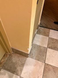 Crack near restroom.