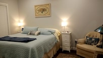 Master bedroom with bathroom