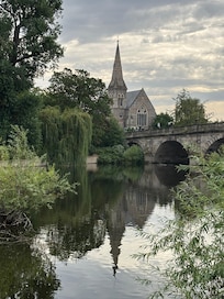 Take in riverside views during a morning walk