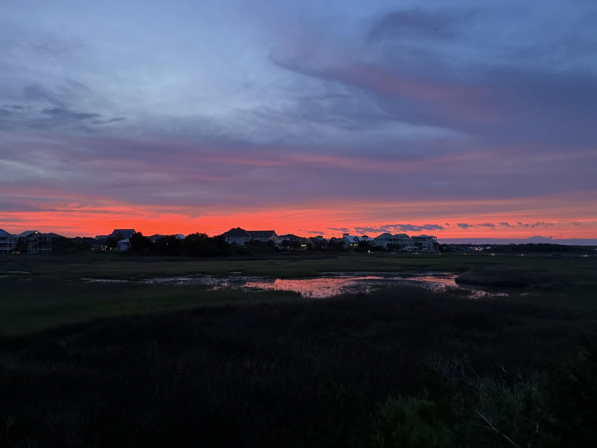 Sunset view from back porch.  