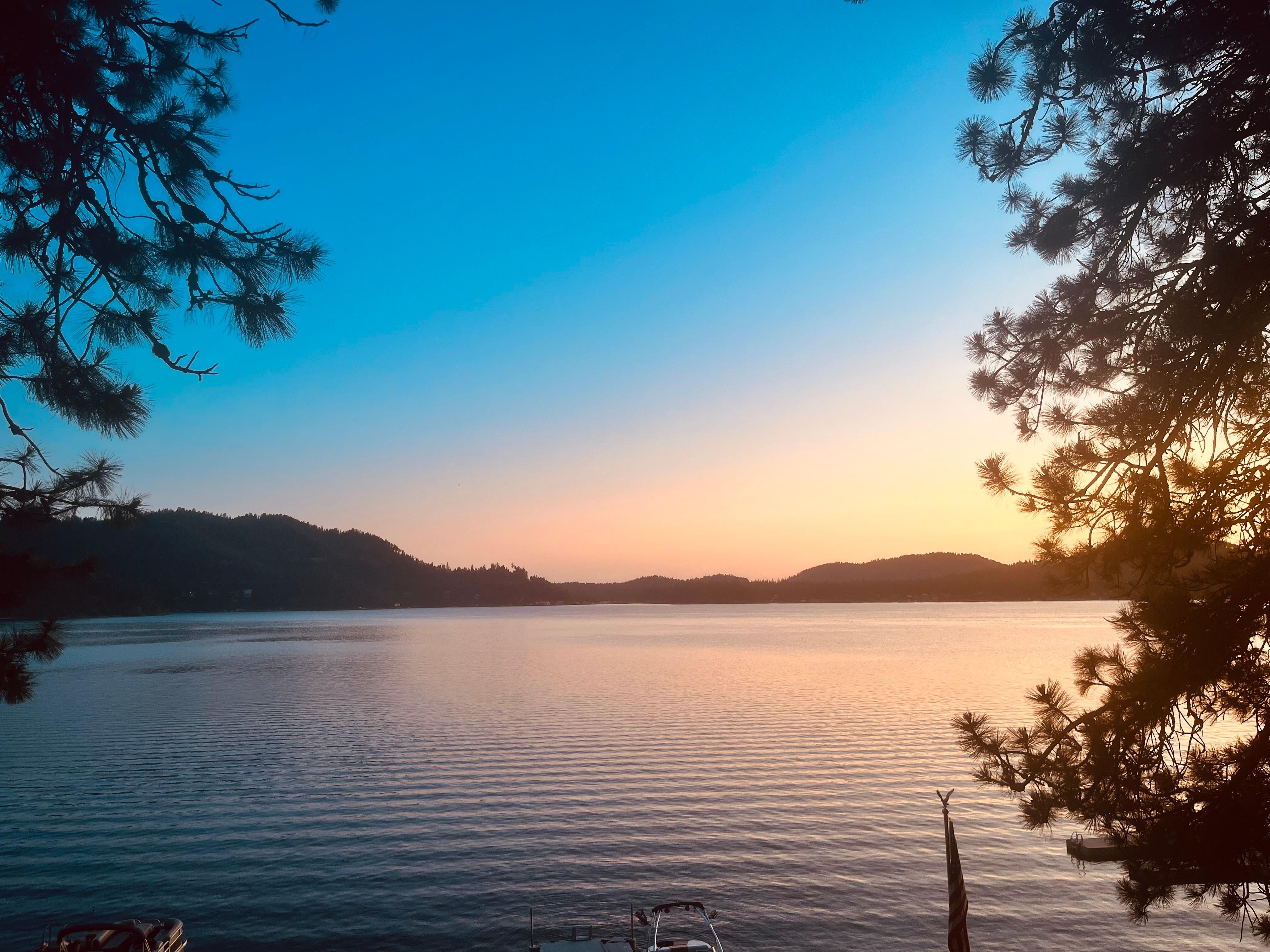 Sunset view in June