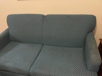 Stained seating with a weird smell