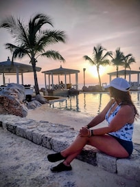 Beautiful sunset at Tracadero