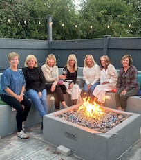 Cocktails by the fire pit