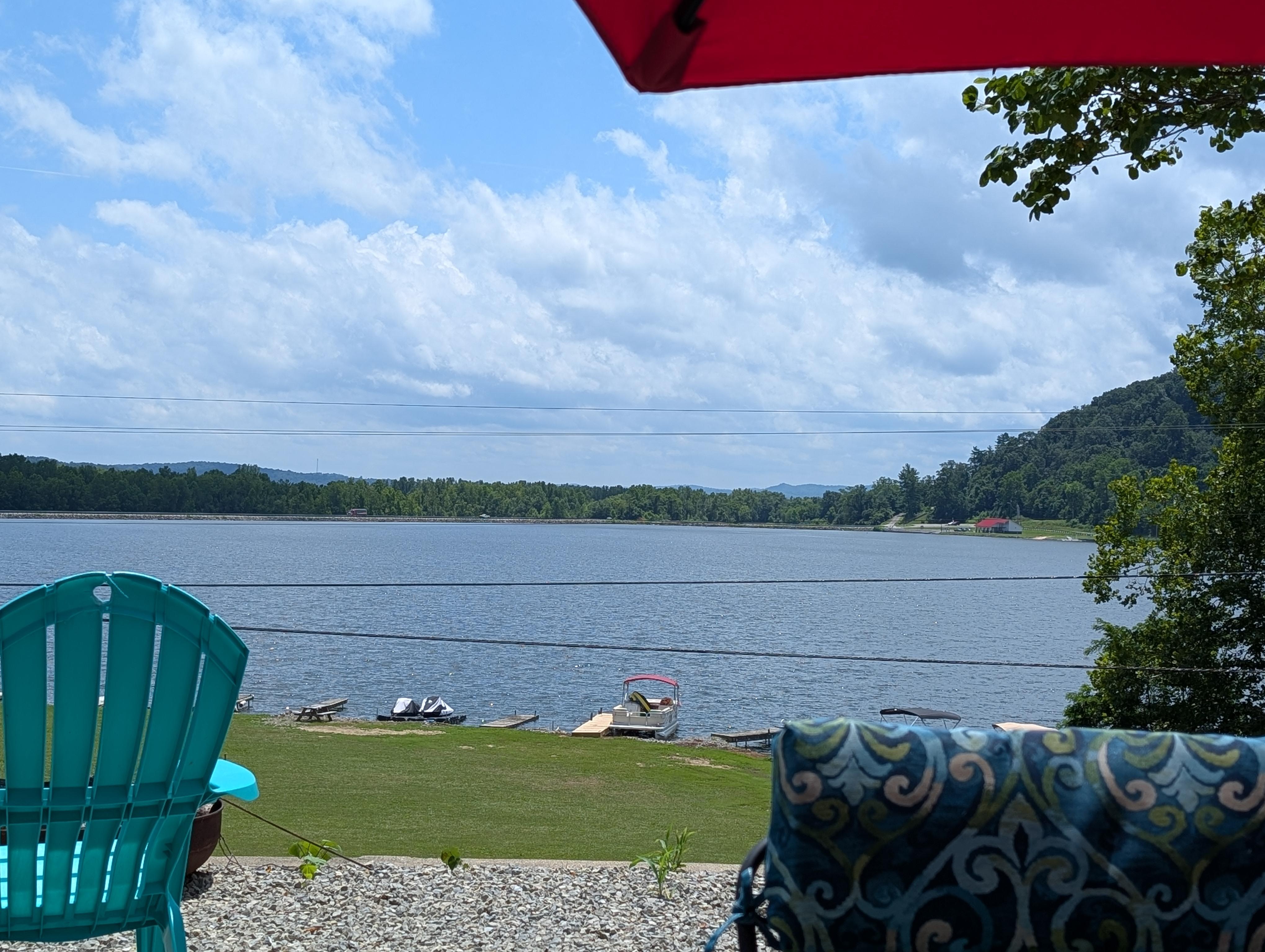 My view while I read in the shade.