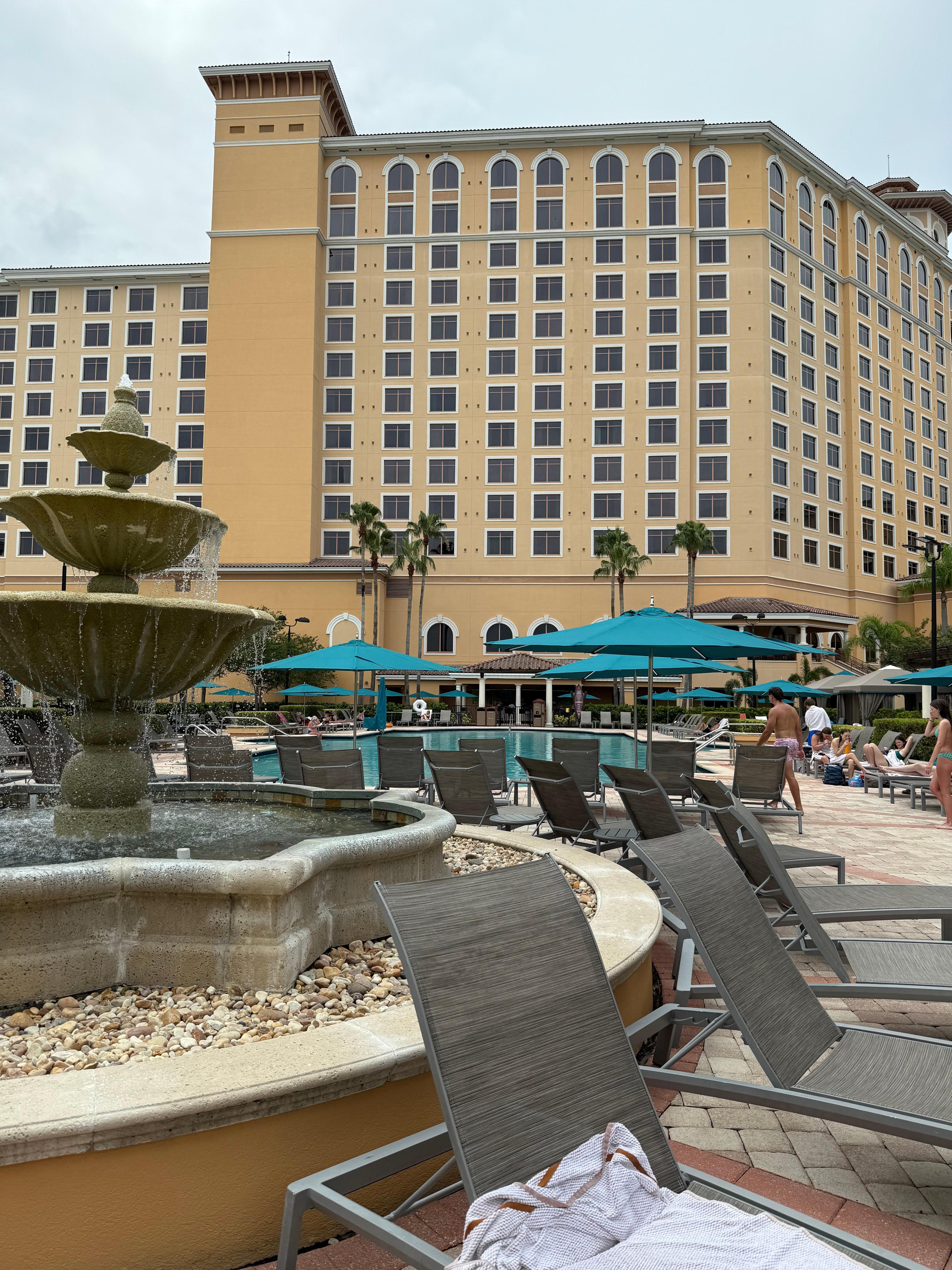 Pools weren’t crowded at all. Tons of seating.