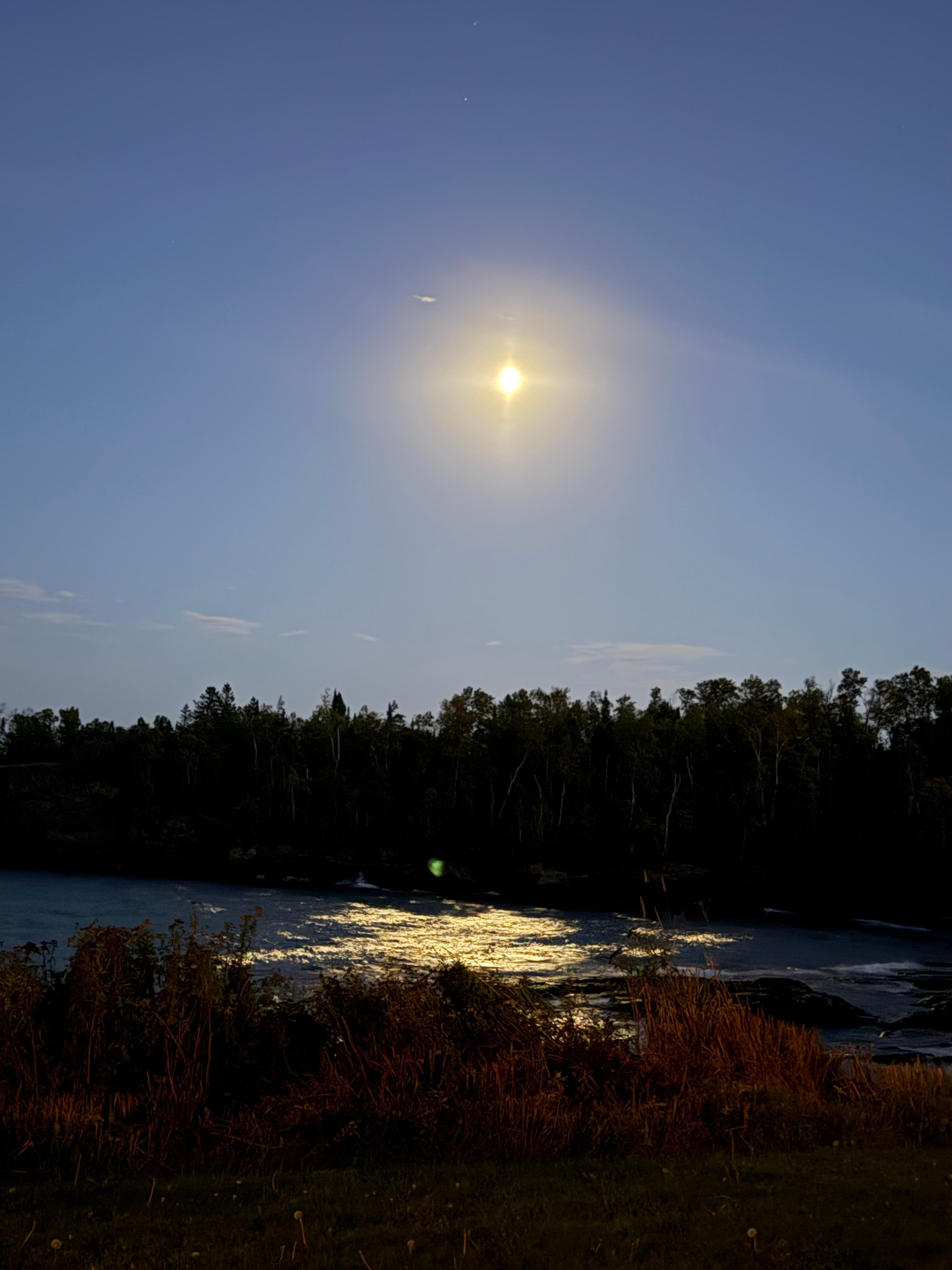 Moonlight on the lake