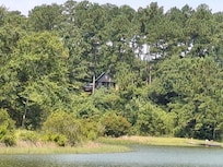 Cabin from a acoss the lake