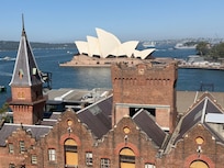 View from rooftop pool area.