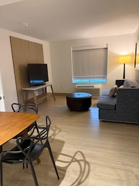 This is the living room and dining area