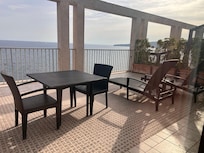 The balcony from the upgraded room