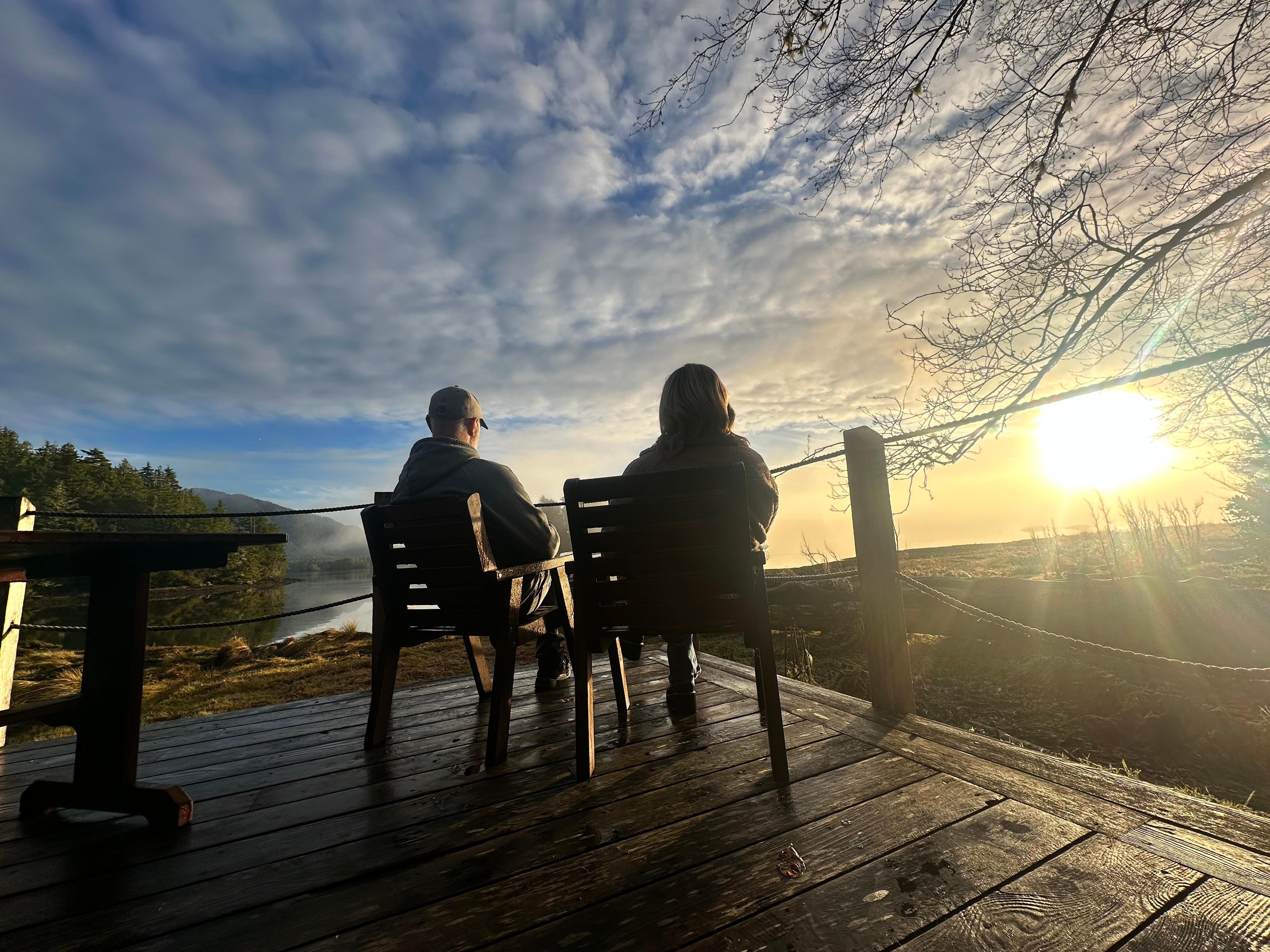 Serene place on the property for a relaxing morning coffee. 