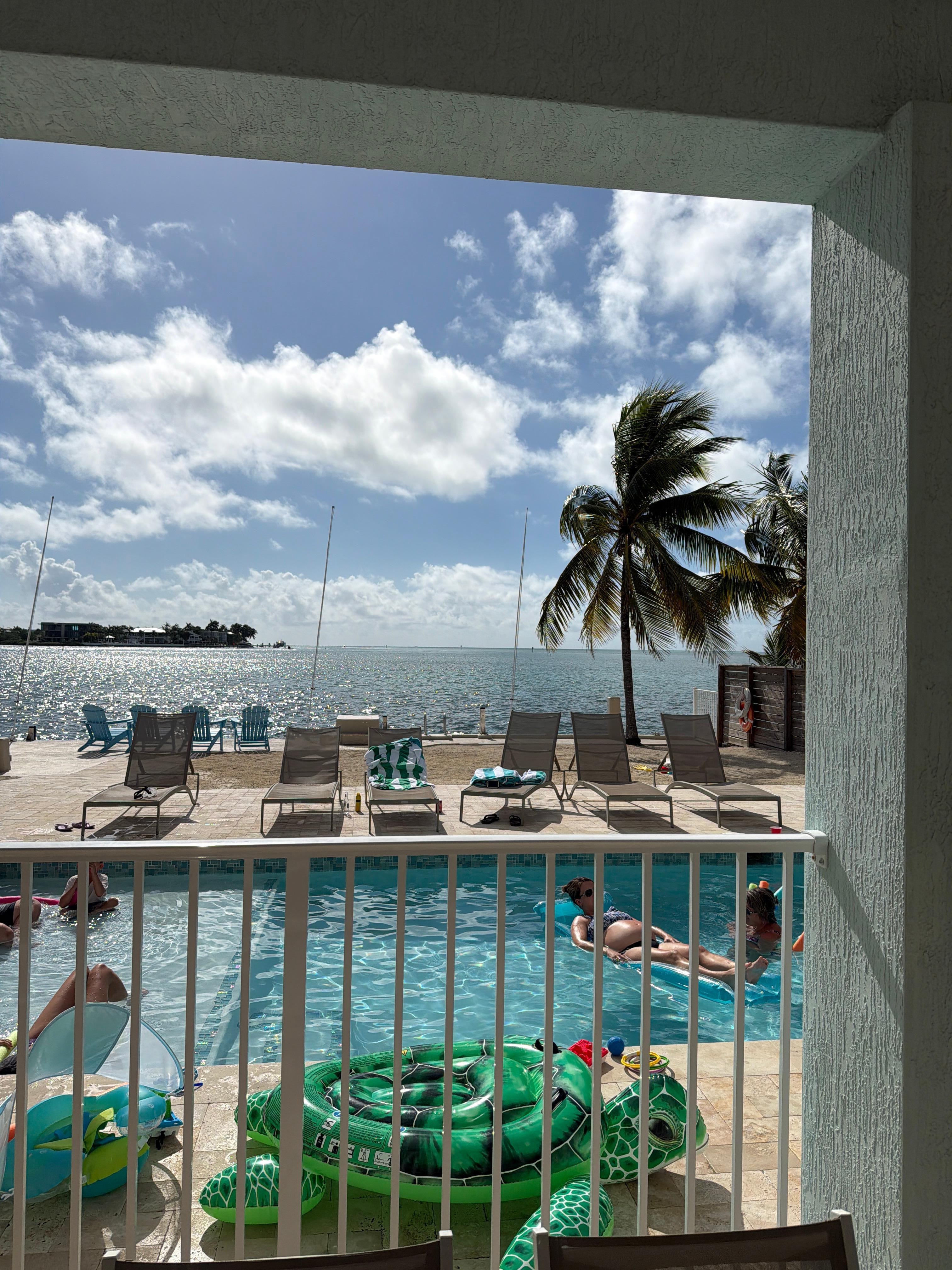 From the bottom deck.