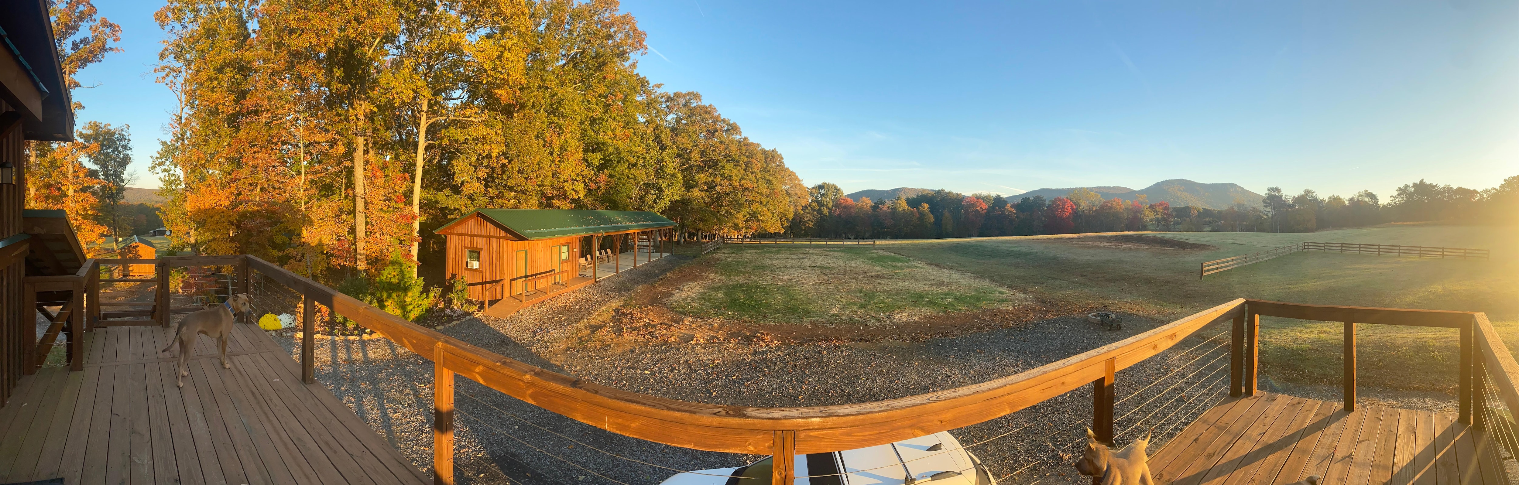 Morning view from outdoor deck!