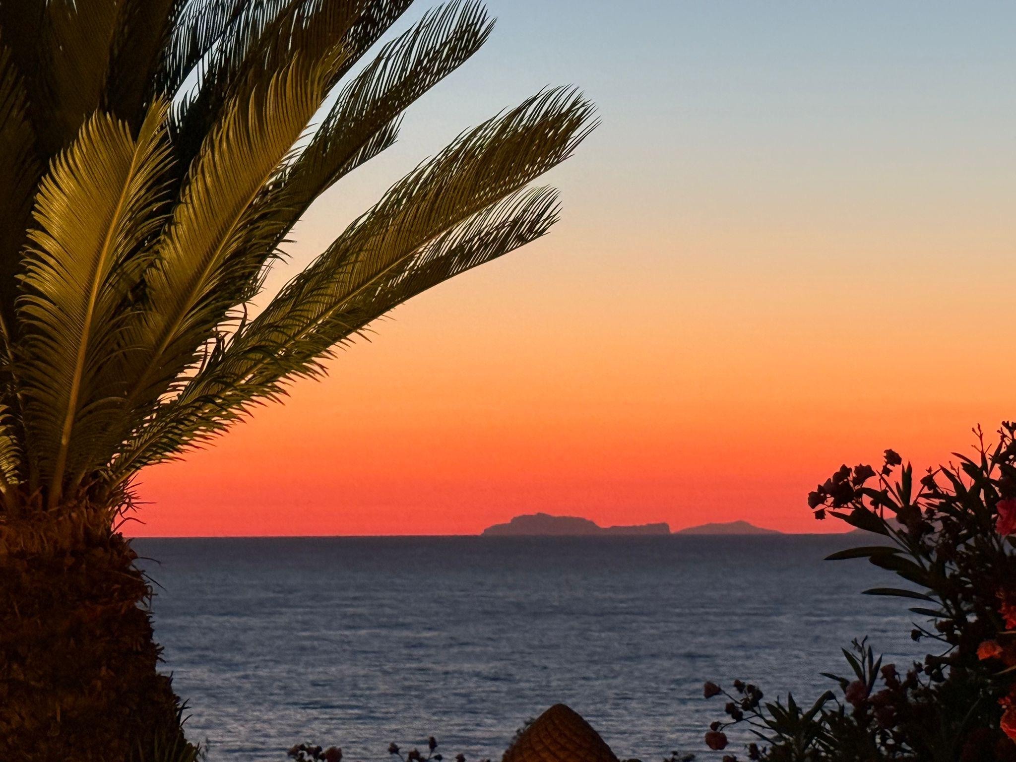Sunset from La Fontanelle’s terrace