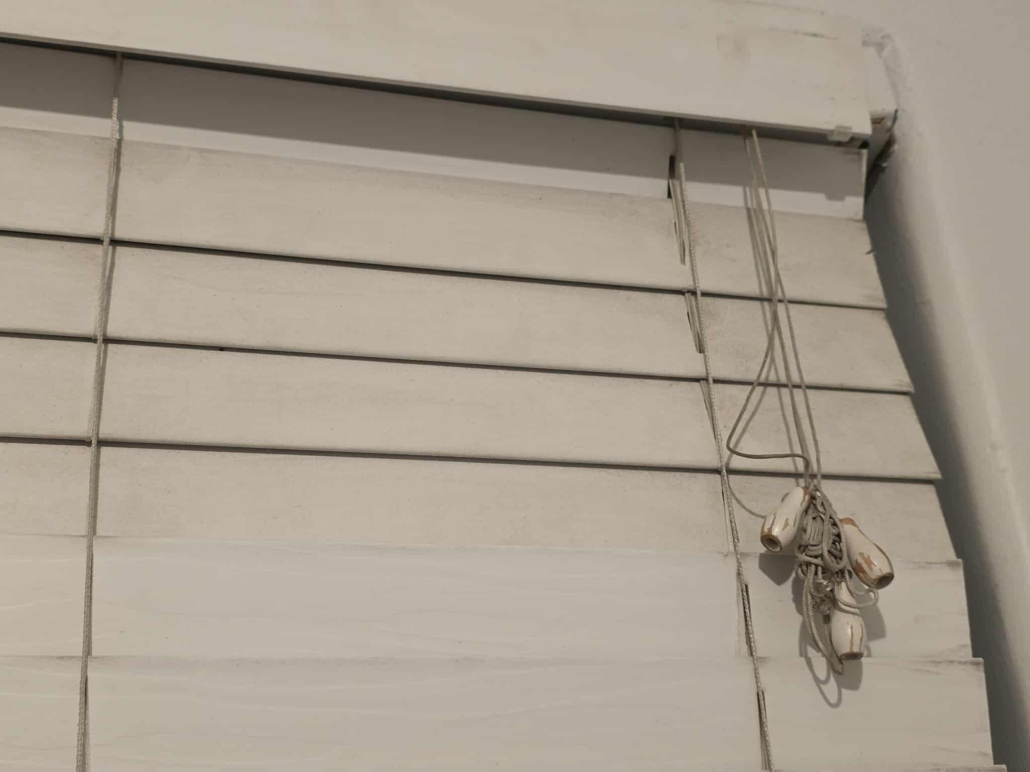 Tangled drawstrings; could not raise blinds.