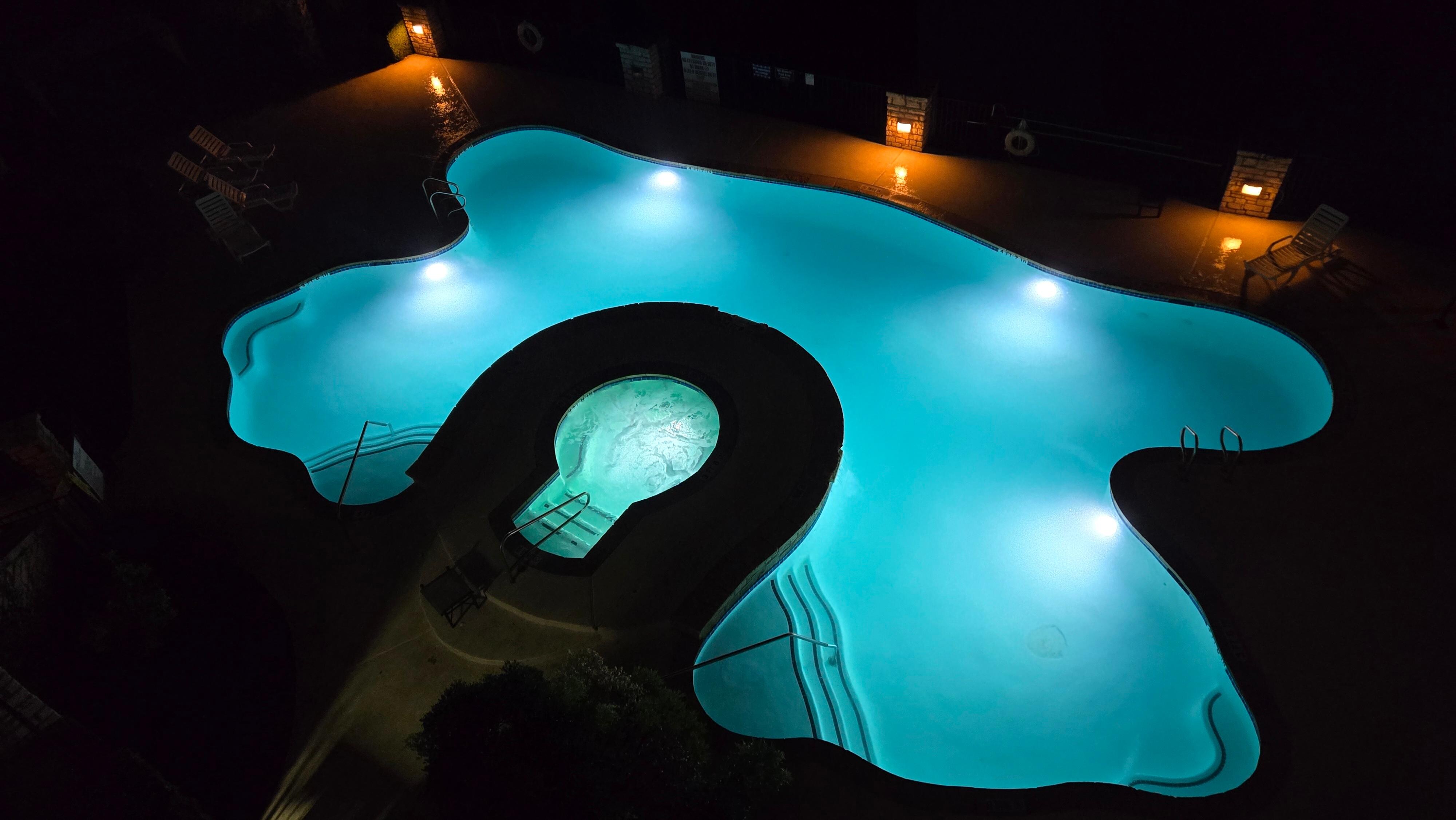 View from the balcony at night