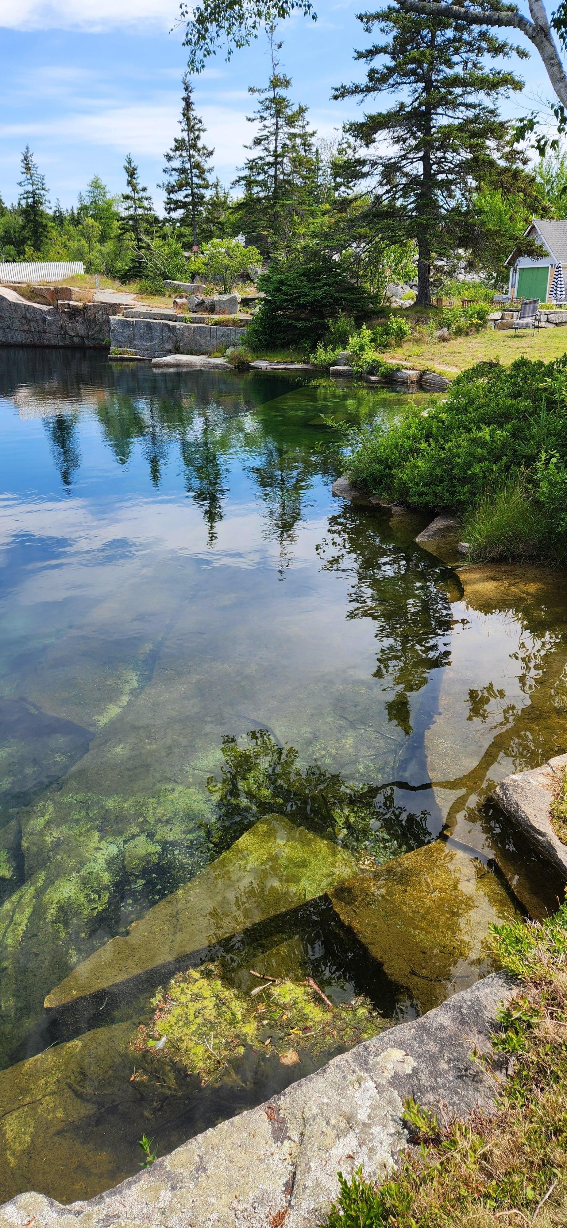 The private quarry swimming hole.