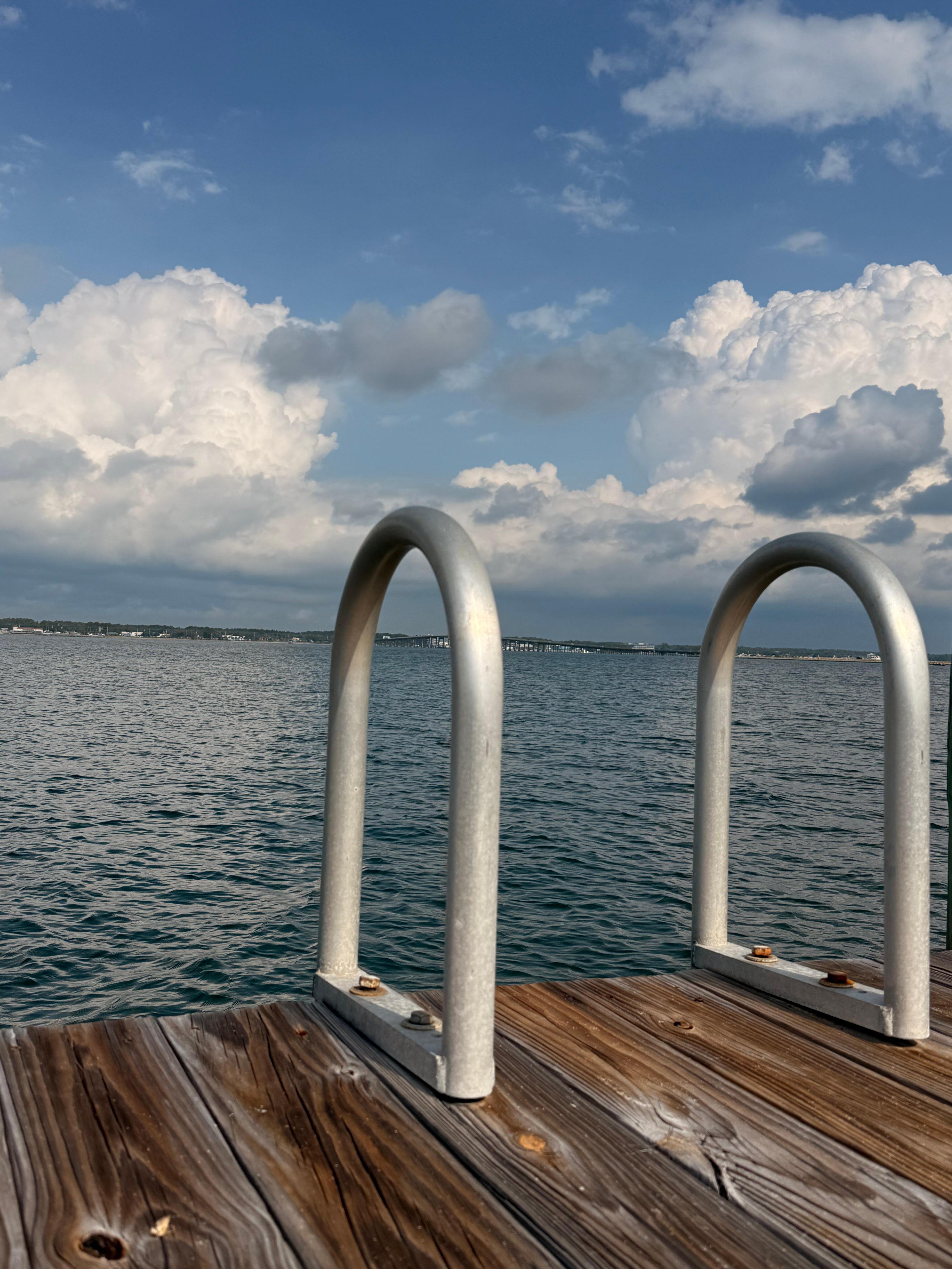 Swimming ladder from the private dock
