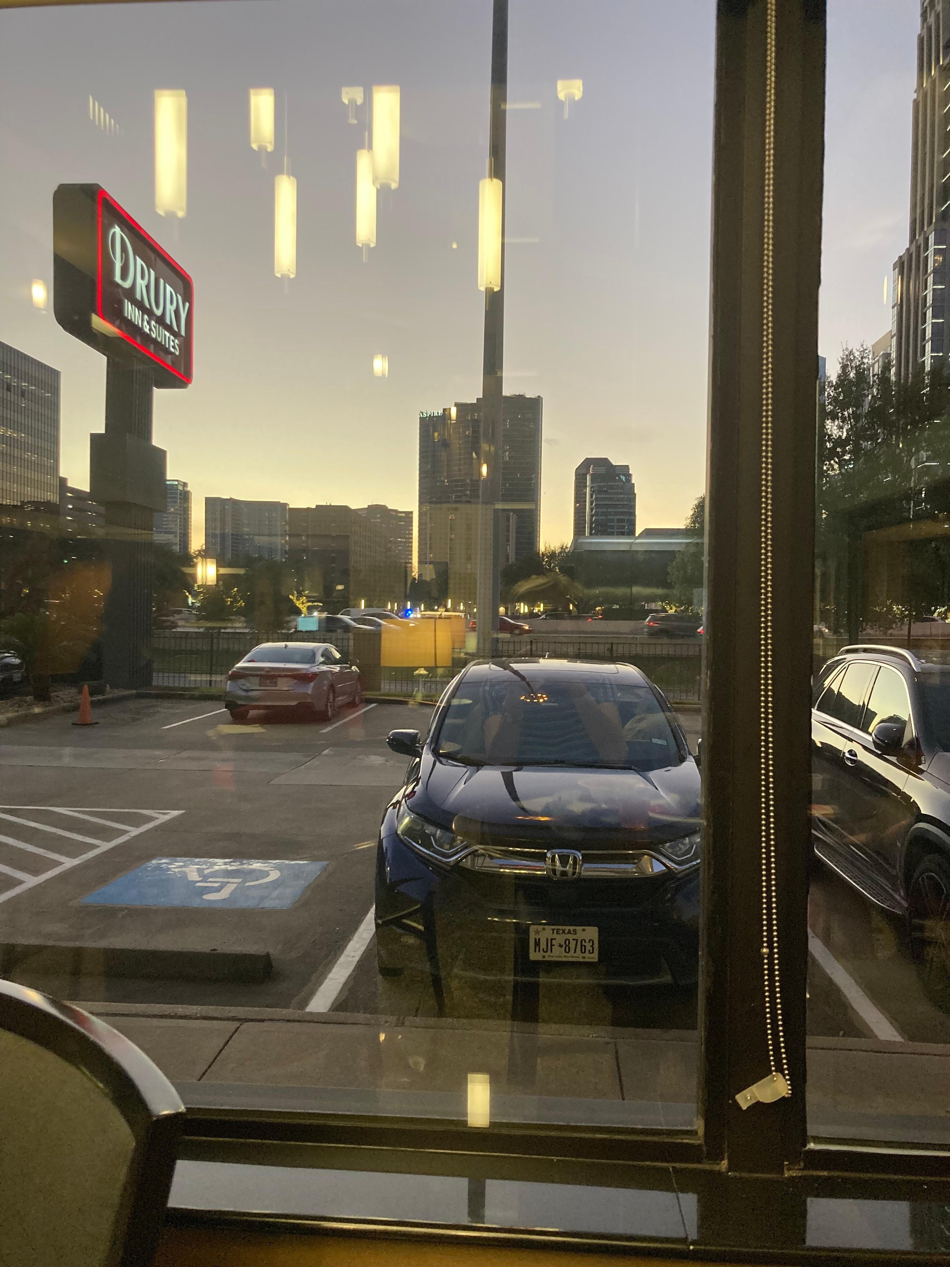 This is from the window during my tasty free diner!