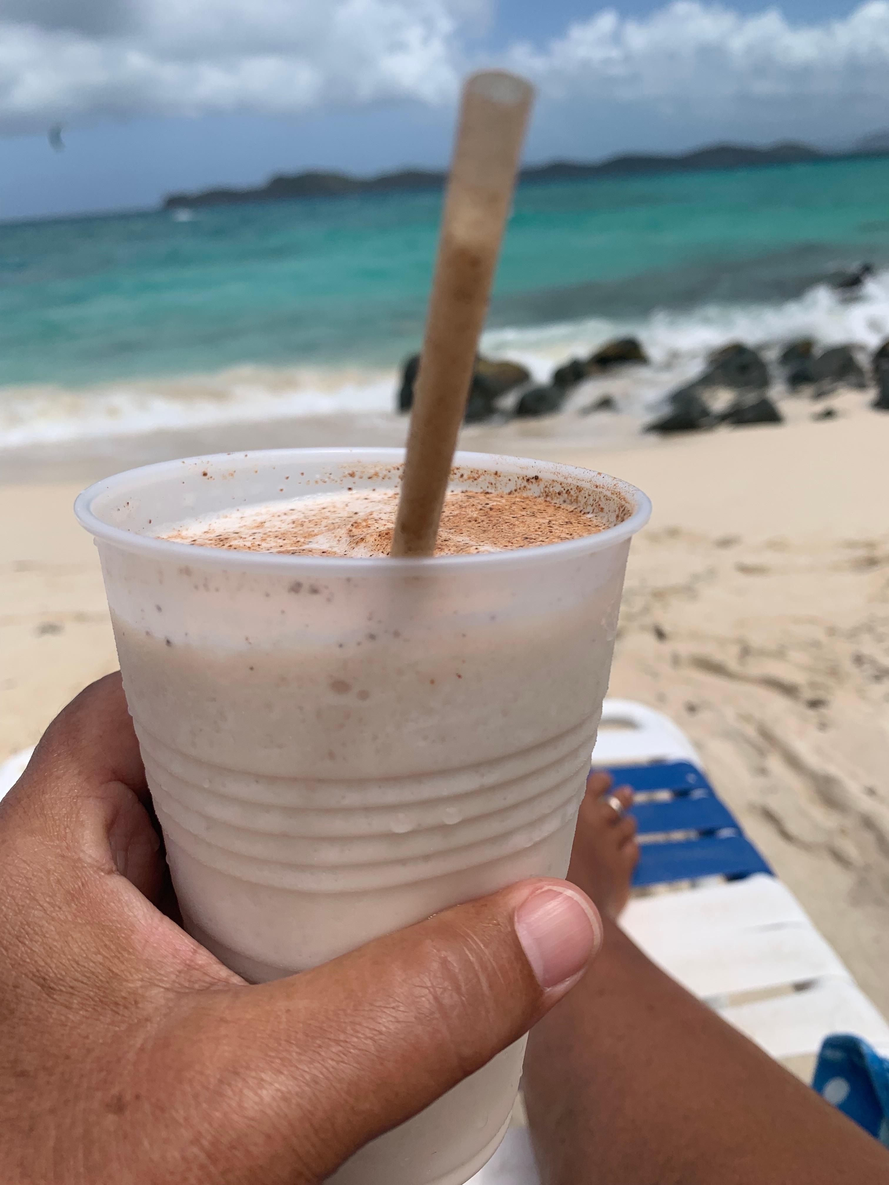 My first Bushwacker from the beach bar. Delish!