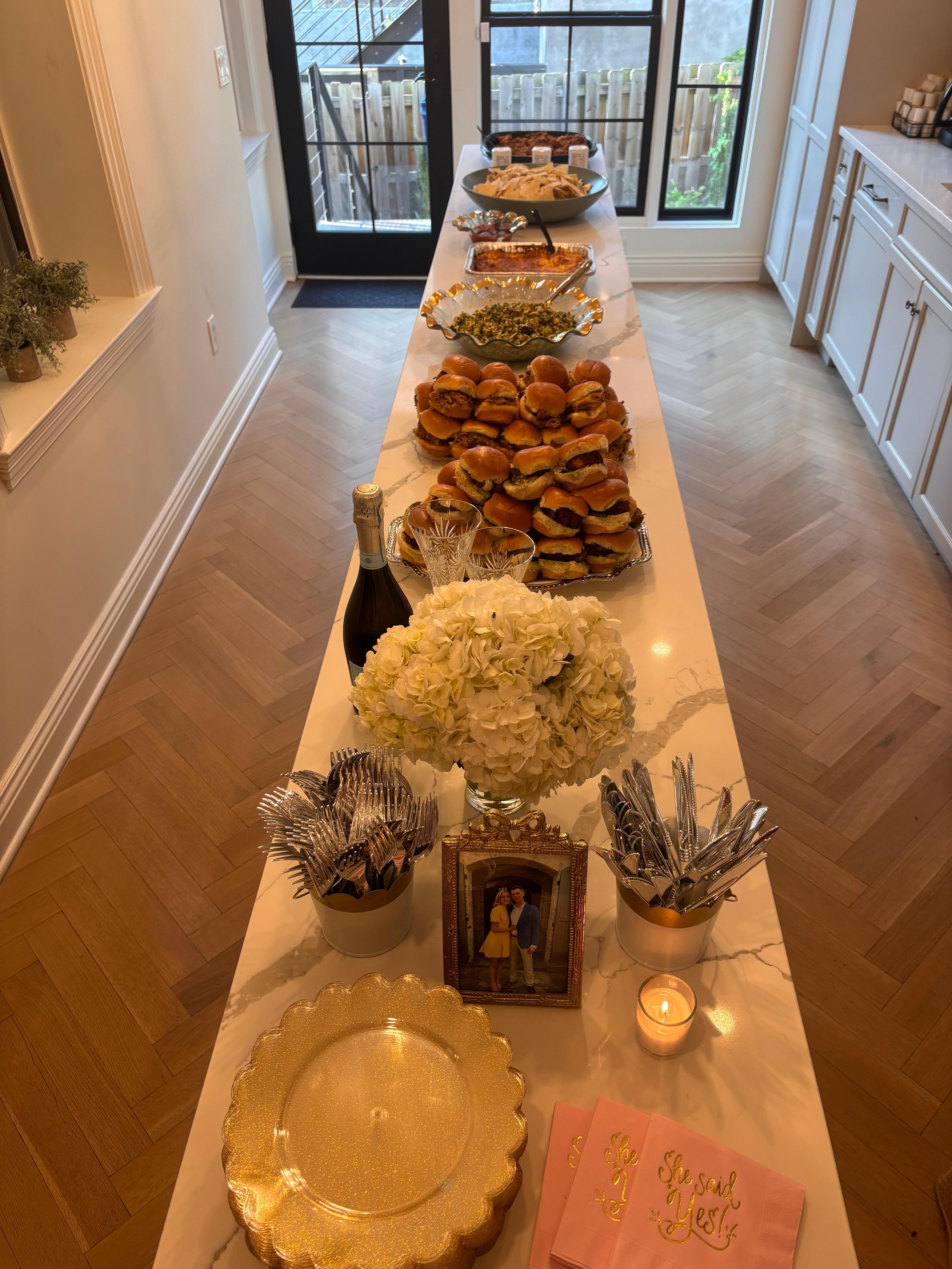 Kitchen area is beautiful with a large island to host a large group for dinner