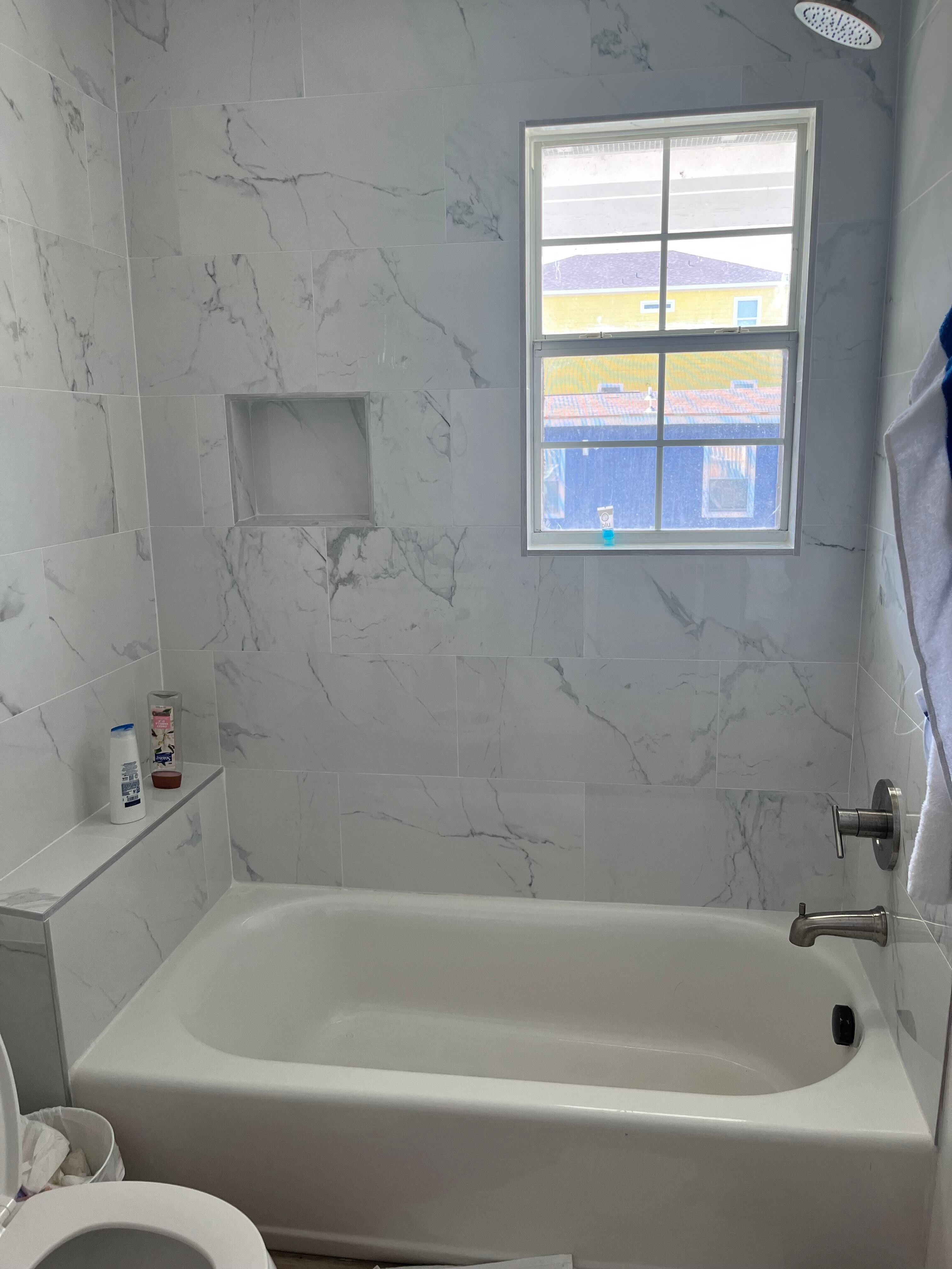 No window tint and no shower curtain 