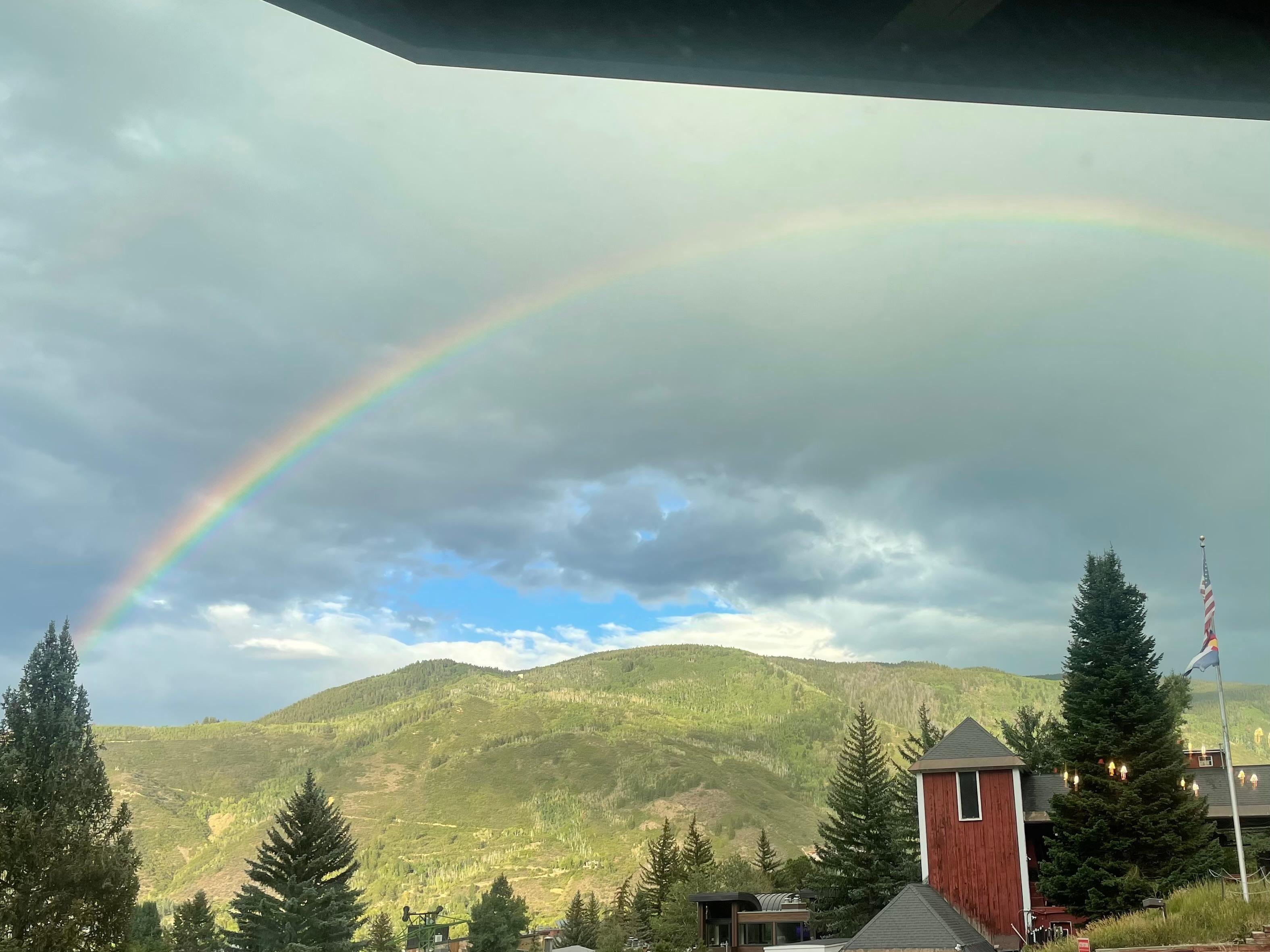 Full rainbow from the pool area