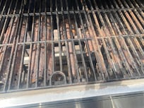 Rusted out grill see the deck below