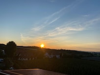 Sonnenuntergang vom Balkon fotografiert