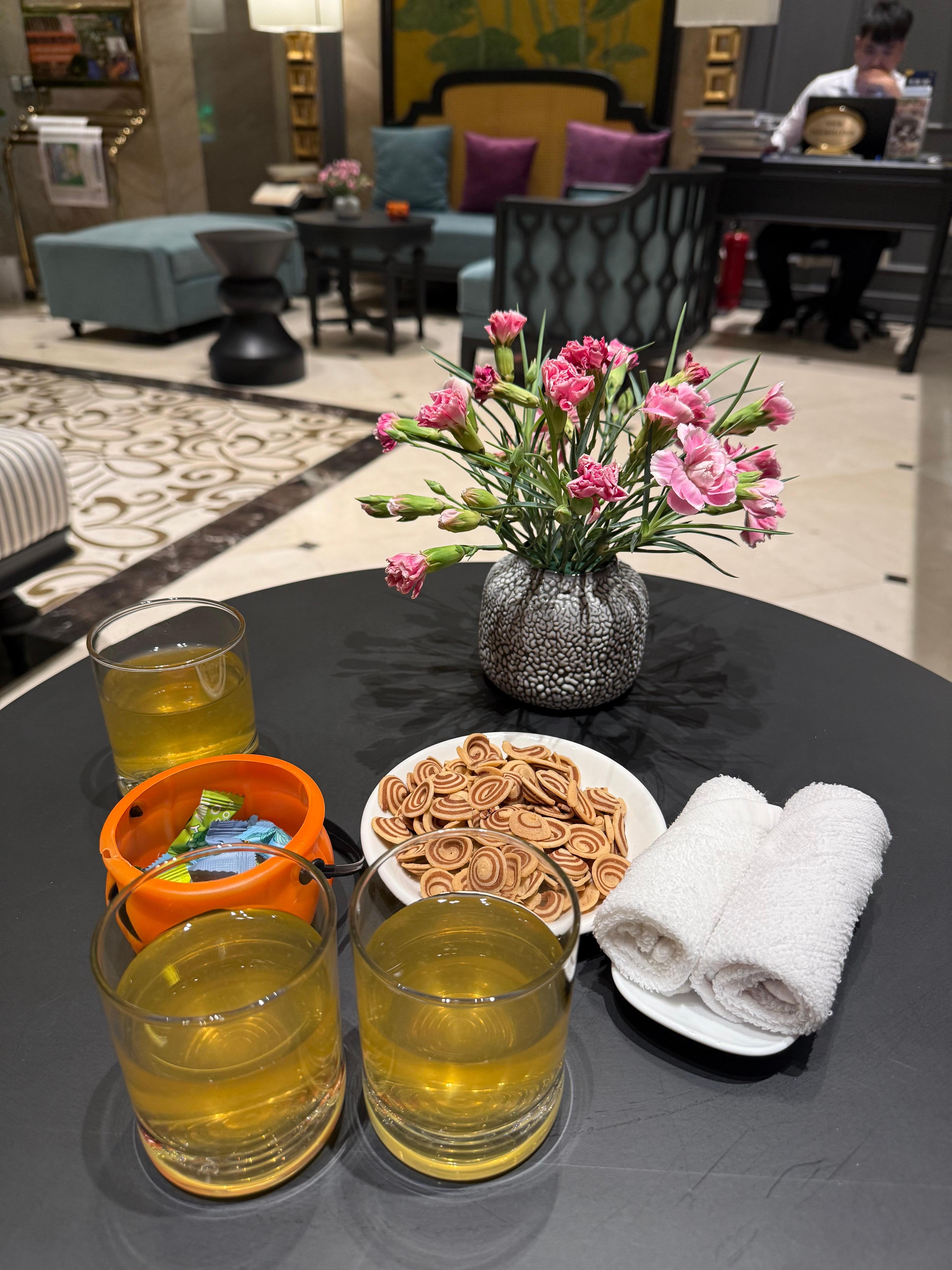 Welcome drink and snack