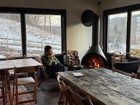 Hanging by the fireplace